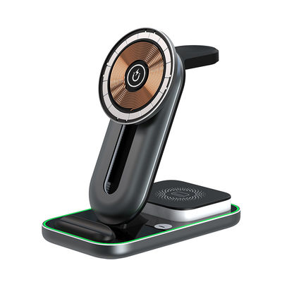 Bon prix Porteur de téléphone sans fil ABS PC 4 en 1 Chargeur magnétique sans fil pour téléphone en ligne