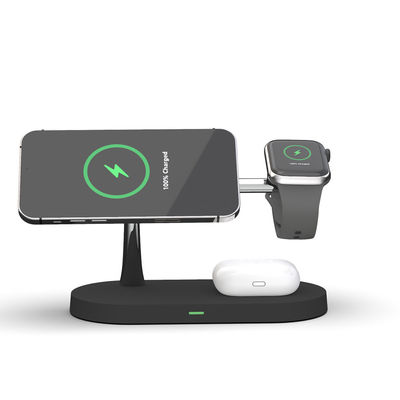 Bon prix Lumière de nuit en alliage de zinc noir 5 en 1 Chargeur sans fil rapide 15w pour téléphone en ligne