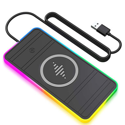 Pad de recharge sans fil pour voiture compatible Apple et Samsung 2 en 1 chargeur de voiture sans fil USB 15W Charge rapide