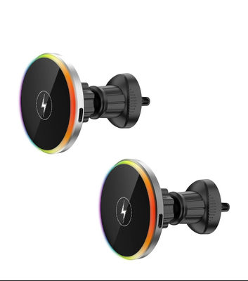 Bon prix Chargeur de voiture sans fil magnétique convivial pour smartphones Qi en argent/gris en ligne