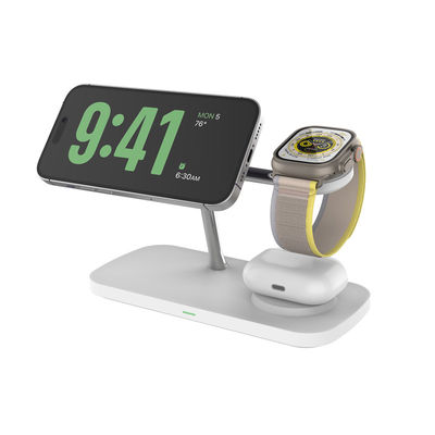 Bon prix QI2 5 in 1 Magnetic Wireless Charger iPhone Stand 15W Fast Mag-Safe Charger for iPhone 17/17 Pro/17 Air/17 Pro Max 16/15/14/13/12 Series Apple Magnet Wireless Charging Station/Pad for AirPods en ligne