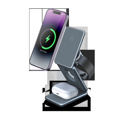 Bon prix AK09 station de charge pliable 3 en 1 pour plusieurs appareils Apple, station de charge sans fil magnétique pour Iphone 16 en ligne