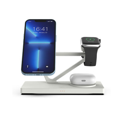 Bon prix Charge magnétique sans fil 5 en 1 avec lampe de nuit 2w ABS blanc et noir en ligne