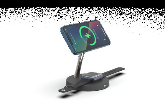 Bon prix Chargeur sans fil Apple T268C OEM/ODM 15W Chargeur rapide sans fil Noir Support de charge en ligne