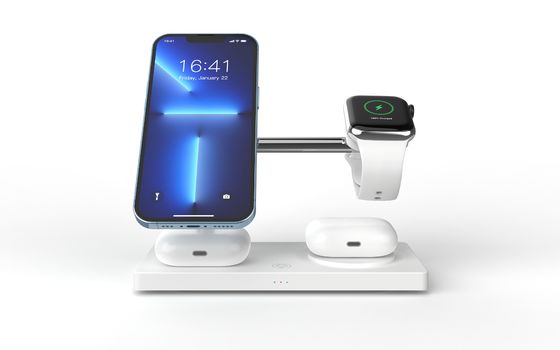 Bon prix T218 Apple Wireless Charger For Iphone ABS+Zine Alloy Black Wireless Charger en ligne