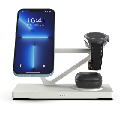 Bon prix Chargeur tout en un Samsung Smartwatch Chargeur sans fil 15W en noir et blanc en ligne