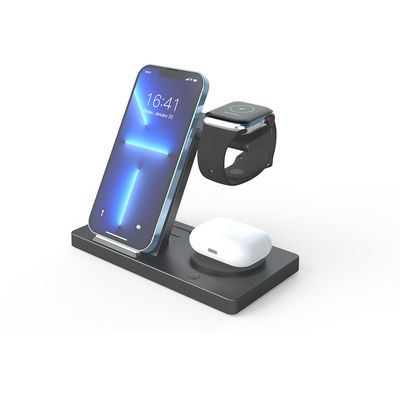 Bon prix Station de recharge sans fil 5 en 1 pour Apple et Samsung Lumière de nuit 15w Noir et blanc en ligne