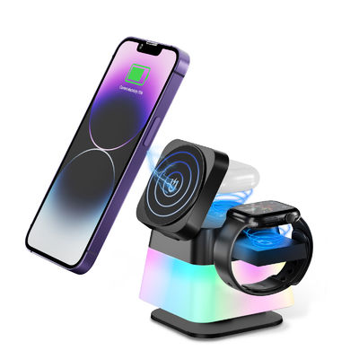 Bon prix Chargeur sans fil de lumière nocturne pour station de charge de montre intelligente avec interface de type C en ligne
