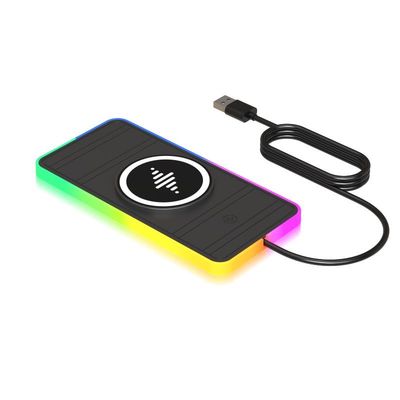 Bon prix Chargeur sans fil de voiture rapide Plateau de charge noir Pour les appareils Apple avec lumière RVB en ligne