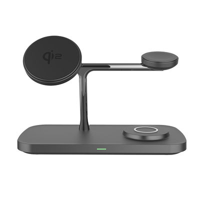 Bon prix QI2 15w tout en un chargeur magnétique sans fil rapide Abs Zinc alliage noir et blanc 250G en ligne