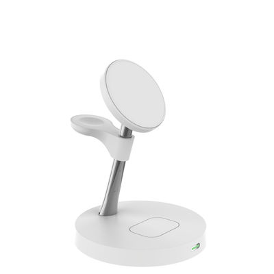 Bon prix Chargeur sans fil magnétique en alliage de zinc ABS noir et blanc de 15 W de puissance Station de charge 4 en 1 en ligne