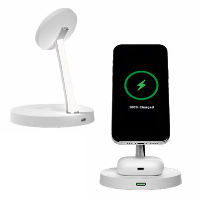 Bon prix Station de recharge sans fil multifonctionnelle de 15W/10W/7.5W/5W ABS alliage de zinc 3 en 1 support magnétique en ligne