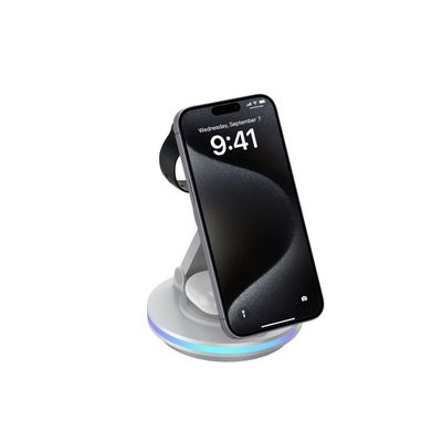 Bon prix Chargeur de téléphone sans fil de 15 W avec conception pliable en ligne