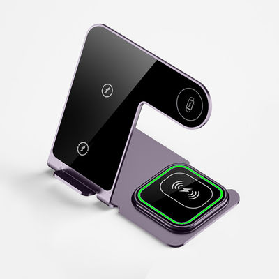 Bon prix 15W support de recharge sans fil en alliage d'aluminium pour iPhone Samsung Téléphones Qi - argenté/noir/bleu/gris en ligne