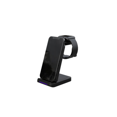Bon prix Matériau en silicone métallique ABS Chargeur portable sans fil 3 en 1 pour smartphones, écouteurs et iwatch en ligne