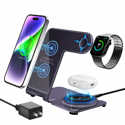 2025 Nouveau support de téléphone portable Y91 15W / 10W Support de chargeur sans fil pour charger les produits Apple et Samsung