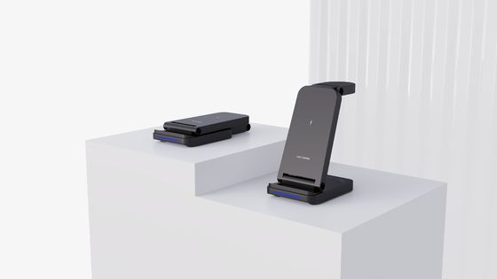 Chargeur de téléphone portable pliable ABS métal S90 avec lumière pour les produits Apple et Samsung 9V-2A 5V-3A