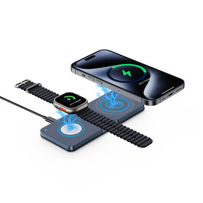 Chargeur sans fil pliable X8 15W/10W pour les téléphones mobiles Apple et Samsung