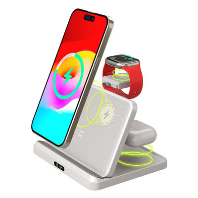 Sortie de puissance de 15 W / 10 W A21 Chargeur Apple et Samsung avec indicateur LED pour montre de téléphone portable et support de charge d'écouteur