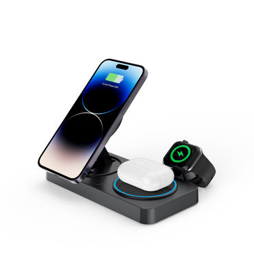 2025 Y388 Chargeur rapide sans fil efficace sans fil 15W/10W Prise en charge des produits Apple et Sansung Chargeur sans fil en zinc