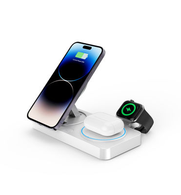 Bon prix 2025 Y388 Nouveau chargeur rapide sans fil prix de gros chargeur de support Apple et Samsung Téléphones et montres avec éclairage en ligne