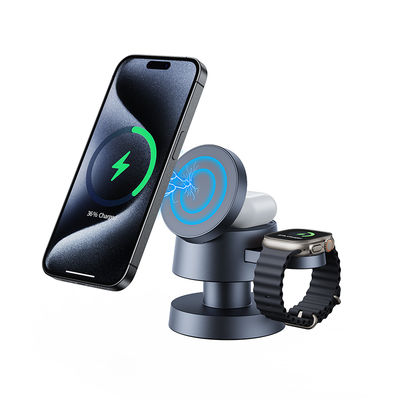 Bon prix Chargeur rapide sans fil multifonction X6 15W/10W/7.5W/5W pour Apple et Samsung avec veilleuse en ligne
