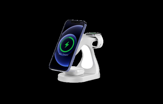 Bon prix Y008 4 en 1 Chargeur sans fil magnétique intelligent, style dauphin en ligne