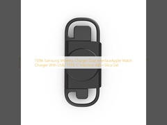 T09A Chargeur sans fil Samsung à double interfaceChargeur Apple Watch avec interface USB/TYPE-C ABS+Gel de silice