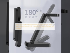 Nouveau arrivée S90 Chargeur rapide sans fil intelligent 15W ABS + métal + silicium 3 en 1 Chargeur sans fil