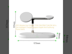2025 Chargeur rapide sans fil T256 15W/10W/7.5W/5W Chargeur intelligent tout en un