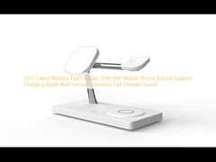 2025 Dernier chargeur rapide sans fil 15W/10W Support de support de téléphone portable pour charger Apple et Samsung