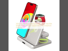 2025 Nouveau A21 Apple et Samsung Chargeur 15W/10W Chargeur de téléphone portable Prise en charge de montres et écouteurs