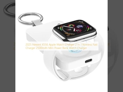 2025 Le plus récent X556 Apple Watch Chargeur 2 en 1 Chargeur rapide sans fil 2500mAh Mini Power Bank Chargeur de montre